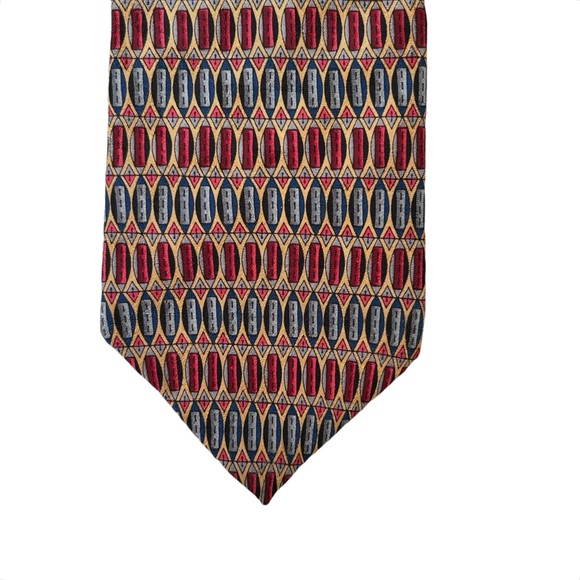 GIVENCHY MONSIEUR Mens Neck Tie 100% Silk Geometric Luxury Preppy Designer - Picture 5 of 16